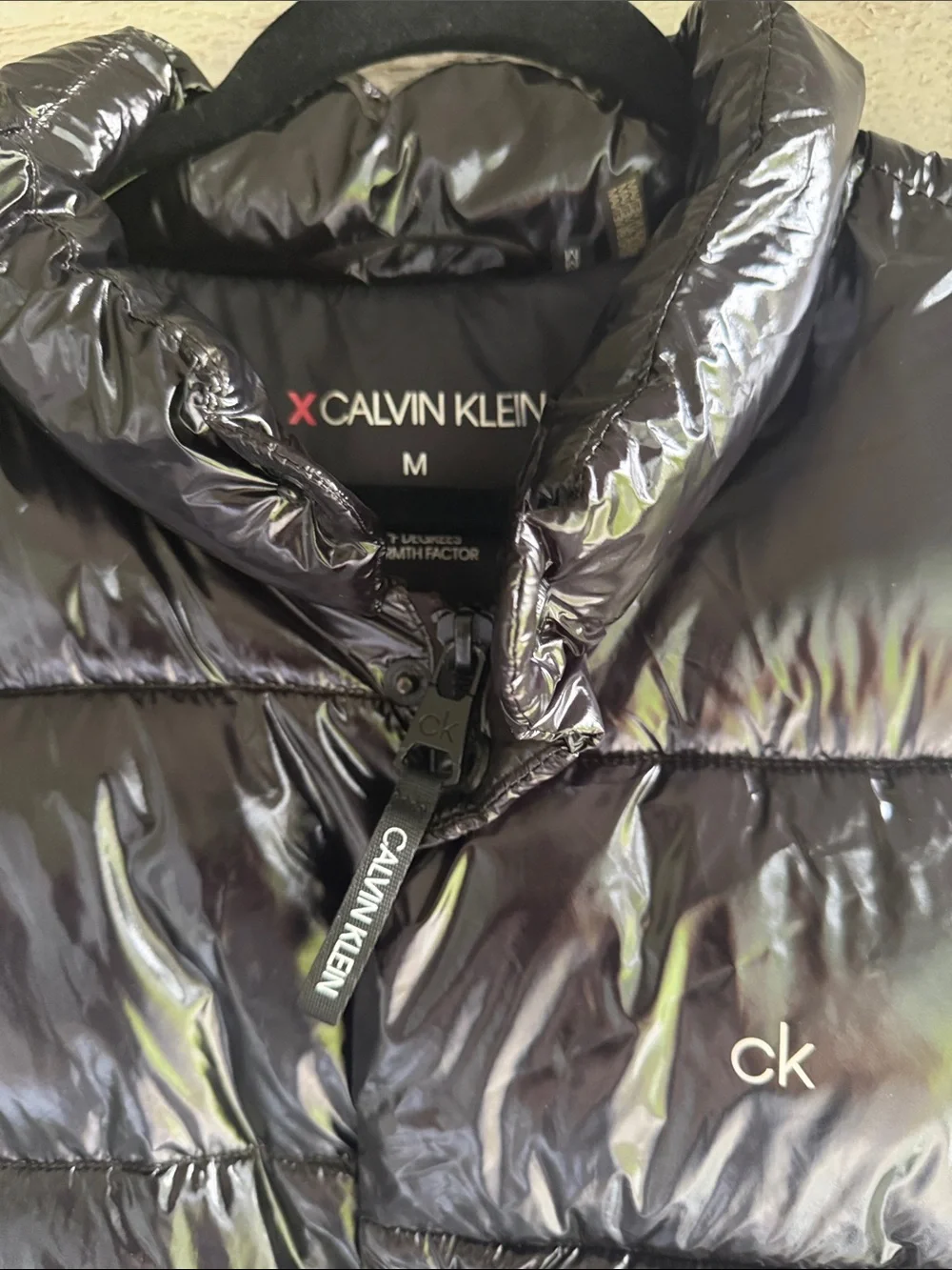 Calvin Klein glossy quilted